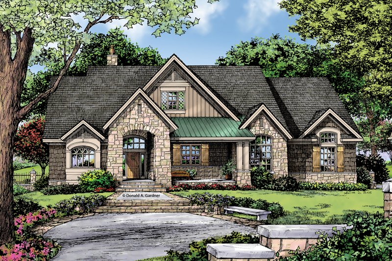 Dream House Plan - Exterior - Front Elevation 3 for Craftsman House Plan #929-14 - 3 bed, 2 bath