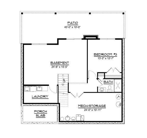 Modern Floor Plan - Lower Floor Plan #1064-319