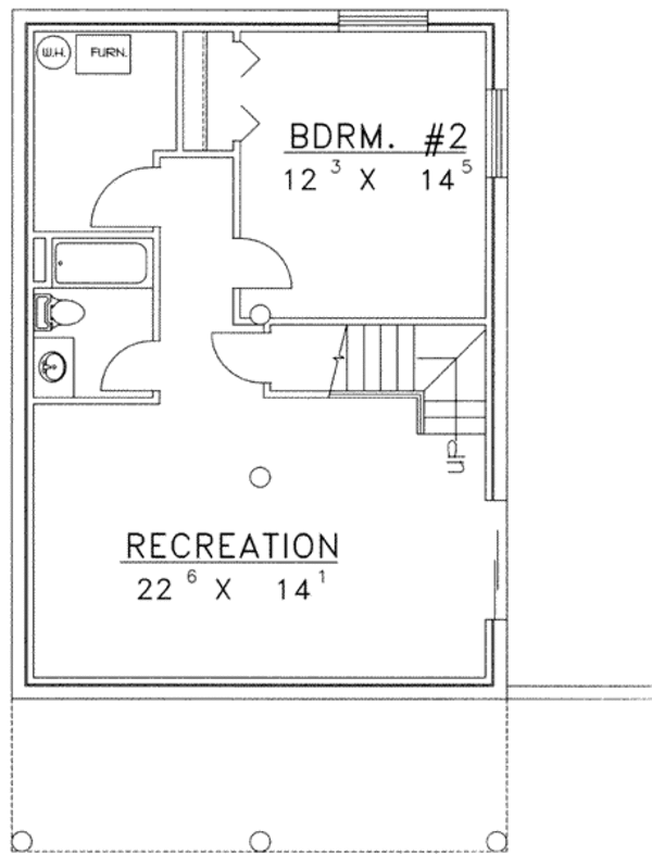 Dream House Plan - Log Floor Plan - Lower Floor Plan #117-494