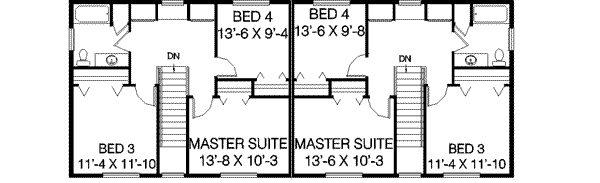 Home Plan - Traditional Floor Plan - Upper Floor Plan #60-371