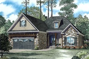 European Exterior - Front Elevation Plan #17-2483