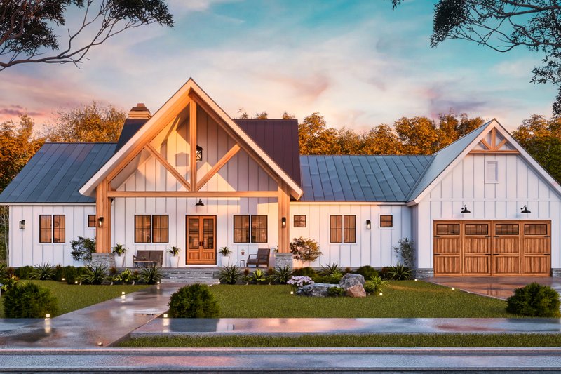 Dream House Plan - Exterior - Front Elevation 8 for Farmhouse House Plan #119-475 - 3 bed, 3.5 bath