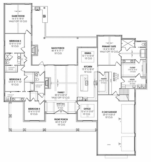 Farmhouse Floor Plan - Main Floor Plan #1096-38