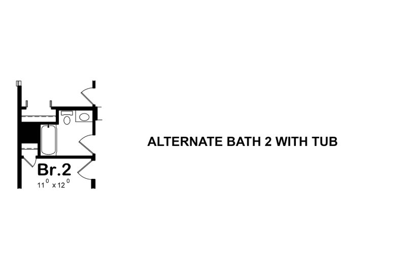Home Plan - Alternate Bath 2 w/ tub