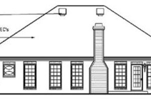 Exterior - Rear Elevation for Ranch House Plan #15-103 - 3 bed, 2 bath