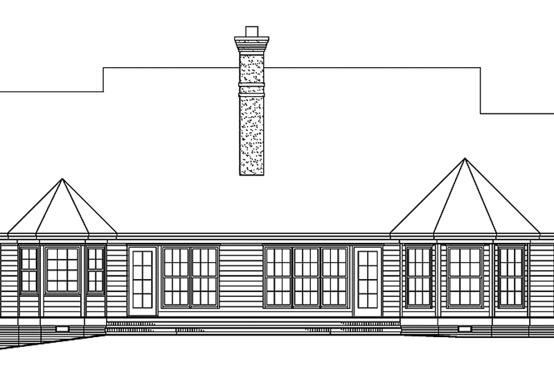 Home Plan - Exterior - Rear Elevation 1 for Country House Plan #929-362 - 3 bed, 2 bath
