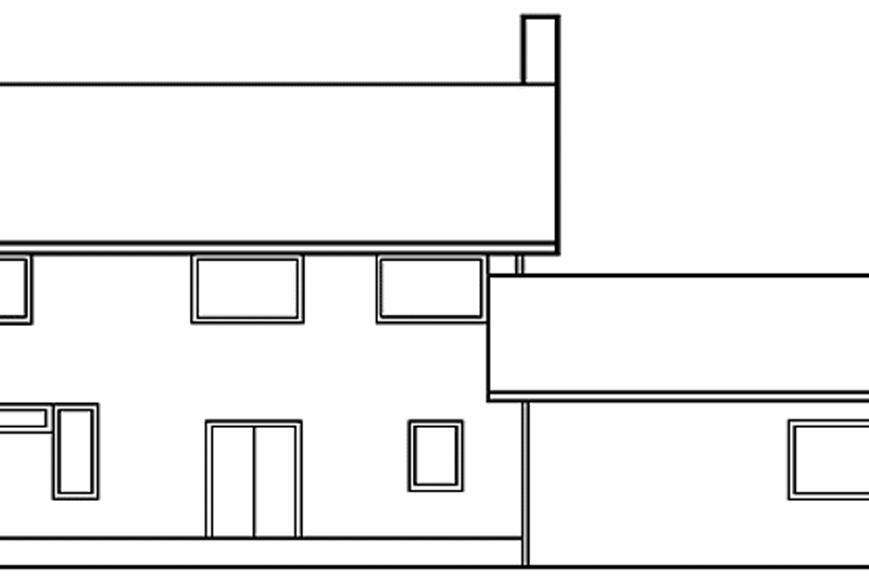 House Plan Design - Exterior - Rear Elevation for Ranch House Plan #60-1001 - 4 bed, 3 bath