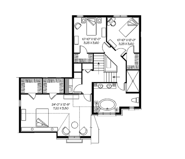 House Plan Design - Country Floor Plan - Upper Floor Plan #23-2441