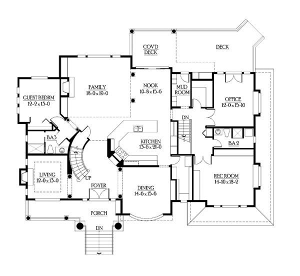 Dream House Plan - Contemporary Floor Plan - Main Floor Plan #132-511