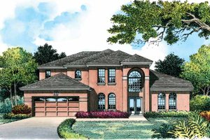 House Design - Exterior - Front Elevation for Mediterranean House Plan #1015-5 - 5 bed, 3 bath