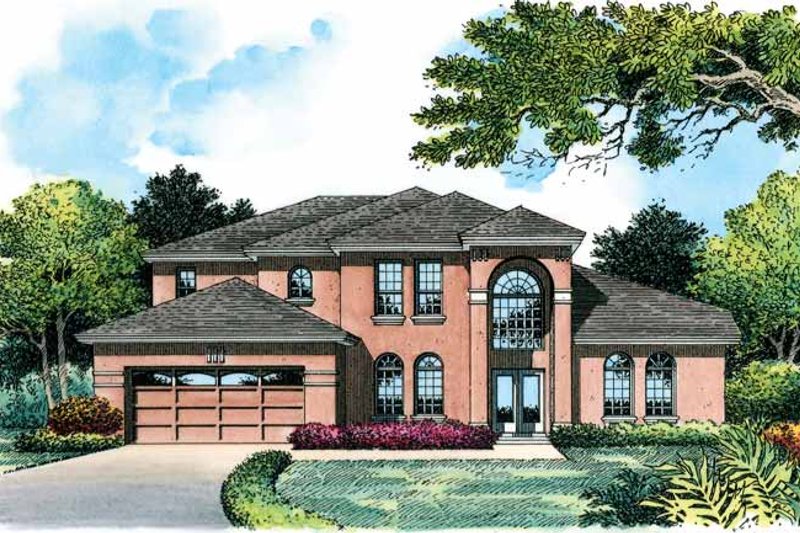 Dream House Plan - Mediterranean Exterior - Front Elevation Plan #1015-5