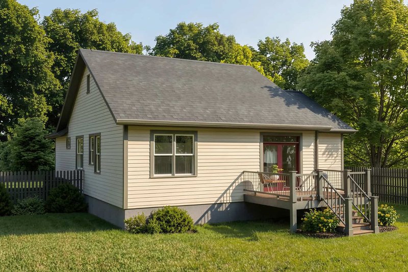 Architectural House Design - Exterior - Rear Elevation 1 for Bungalow House Plan #79-164 - 3 bed, 2 bath