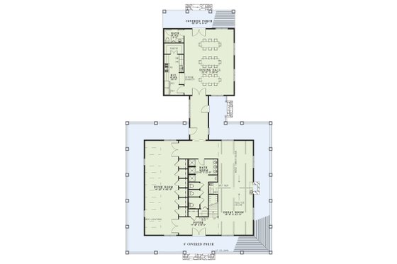 Floor Plan - Main Floor for Country House Plan #17-652 - 10 bed, 3.5 bath