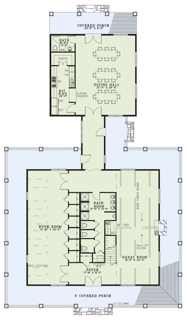 Home Plan - Country Floor Plan - Main Floor Plan #17-652