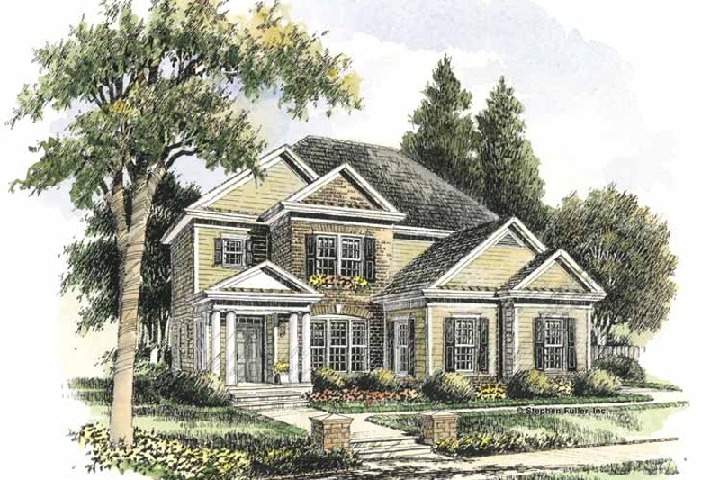 House Blueprint - Colonial Exterior - Front Elevation Plan #429-283