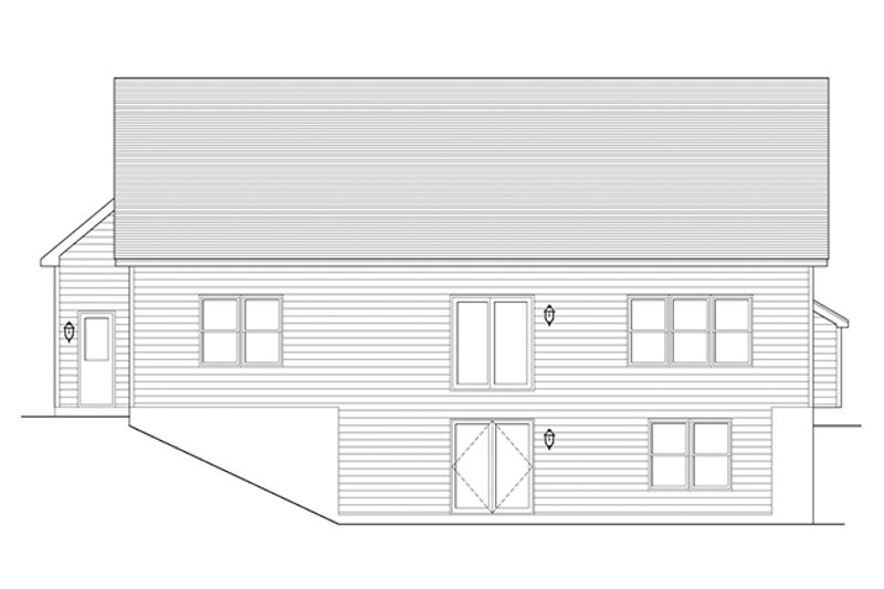 Home Plan - Exterior - Rear Elevation for Ranch House Plan #1010-98 - 3 bed, 2 bath