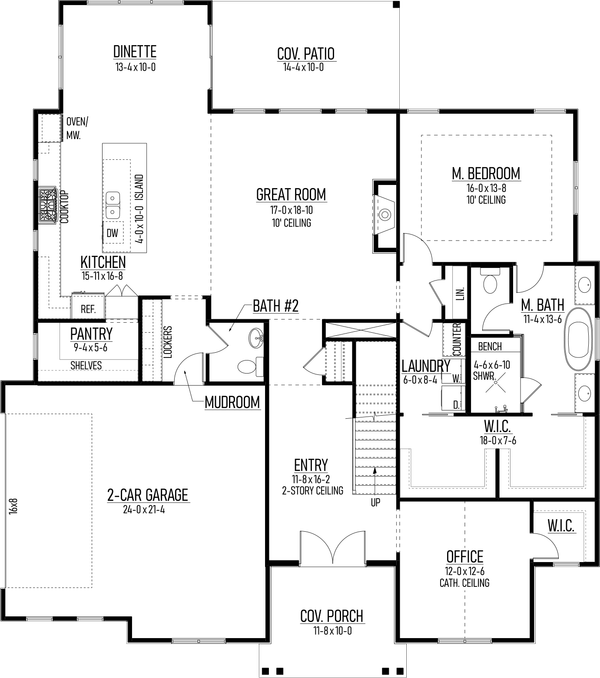 Home Plan - Farmhouse Floor Plan - Main Floor Plan #1093-8