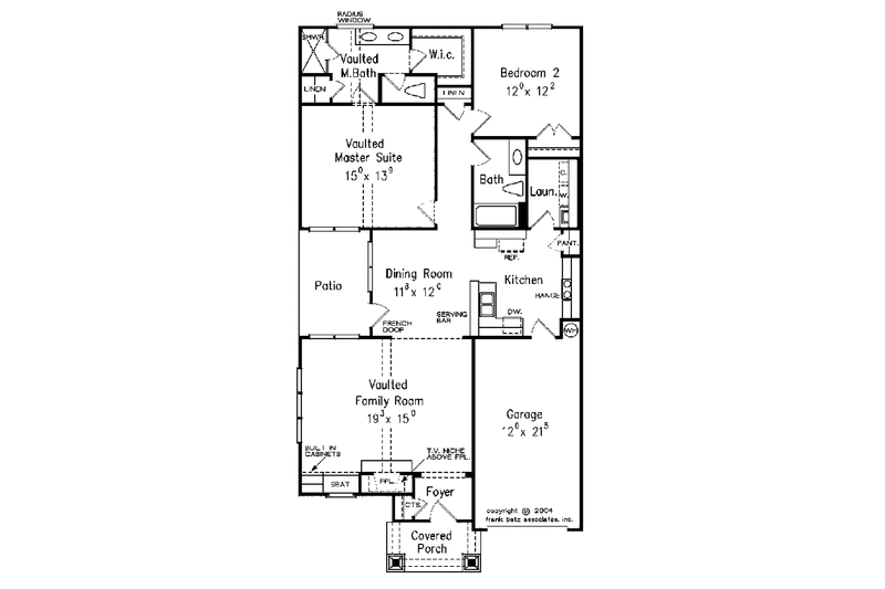 Home Plan - Floor Plan - Main Floor for Craftsman House Plan #927-299 - 2 bed, 2 bath