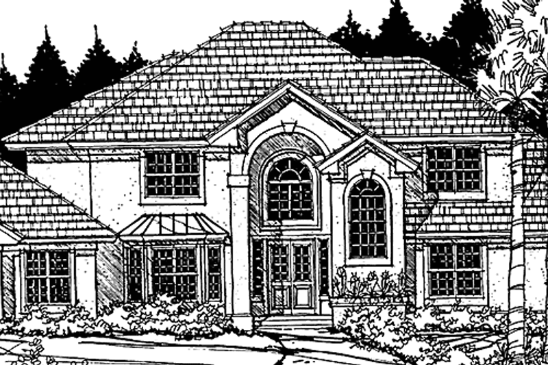 Architectural House Design - Country Exterior - Front Elevation Plan #1007-11