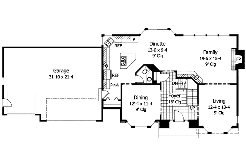 Dream House Plan - Floor Plan - Main Floor for Traditional House Plan #51-840 - 3 bed, 2.5 bath
