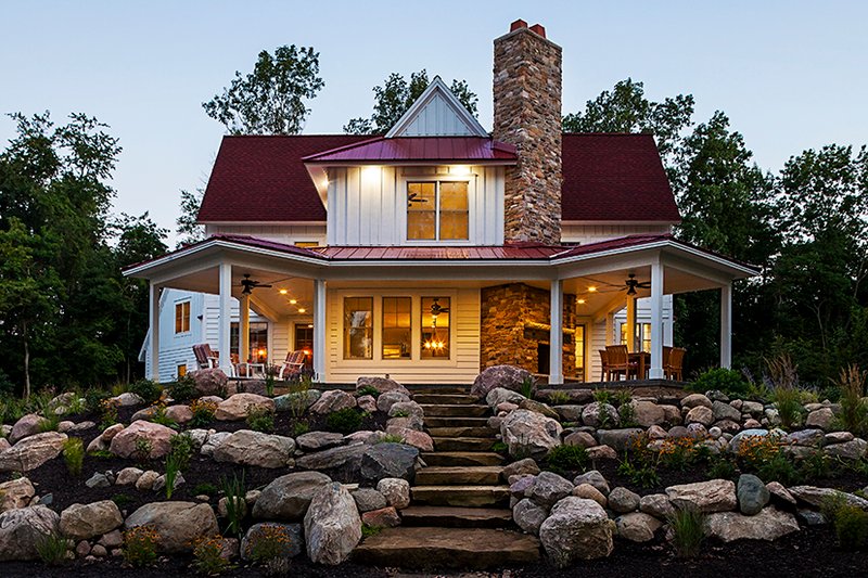 Architectural House Design - Exterior - Rear Elevation 1 for Country House Plan #928-290 - 3 bed, 4 bath