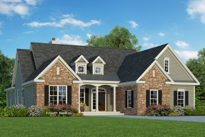 Country Exterior - Front Elevation Plan #929-674