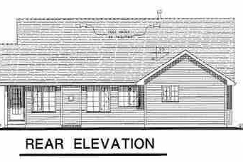 Dream House Plan - Exterior - Rear Elevation for Craftsman House Plan #18-1025 - 3 bed, 2 bath