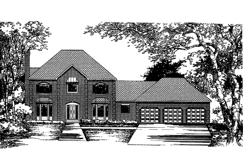 Architectural House Design - Country Exterior - Front Elevation Plan #320-987