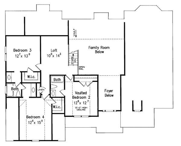 Dream House Plan - Colonial Floor Plan - Upper Floor Plan #927-644