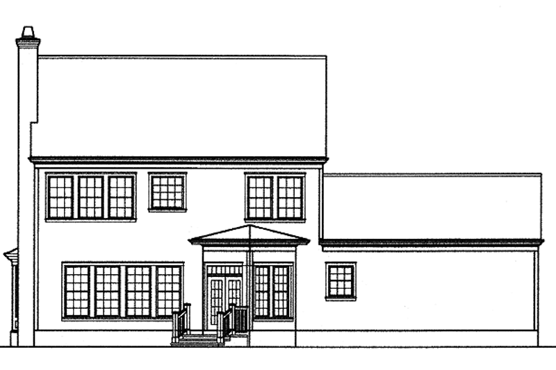 Dream House Plan - Exterior - Rear Elevation for Colonial House Plan #320-832 - 3 bed, 3 bath