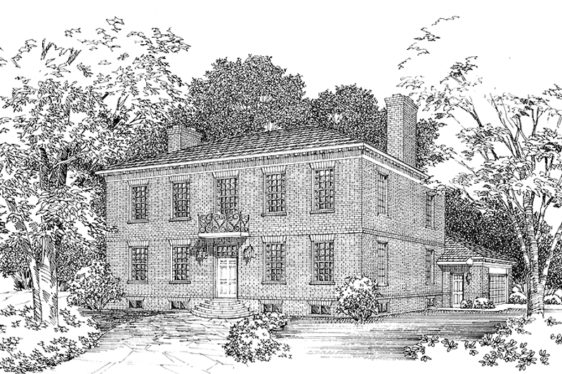 Home Plan - Classical Exterior - Front Elevation Plan #72-810