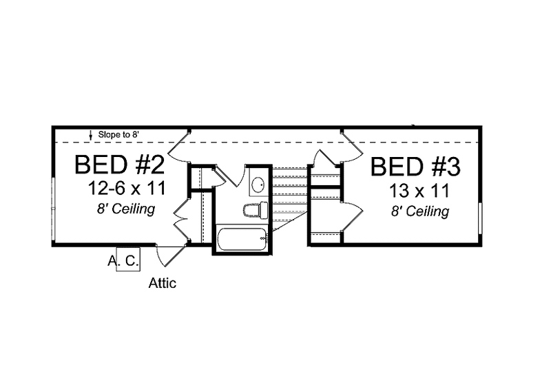Home Plan - Floor Plan - Upper Floor for Traditional House Plan #513-2146 - 4 bed, 3 bath