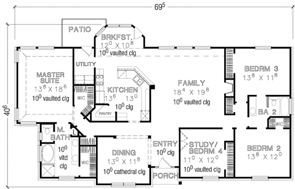House Plan Design - European Floor Plan - Main Floor Plan #472-379