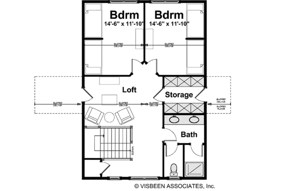 Floor Plan - Upper Floor for Country House Plan #928-177 - 5 bed, 4 bath