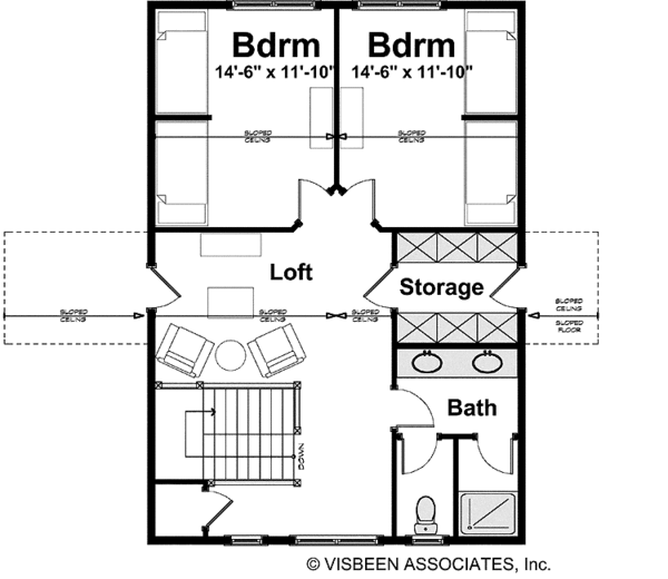 House Plan Design - Country Floor Plan - Upper Floor Plan #928-177