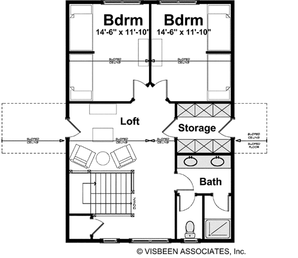 Country Floor Plan - Upper Floor Plan #928-177