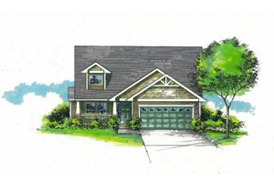 Craftsman Exterior - Front Elevation Plan #53-588