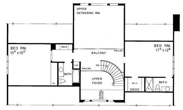 House Plan Design - Prairie Floor Plan - Upper Floor Plan #72-992