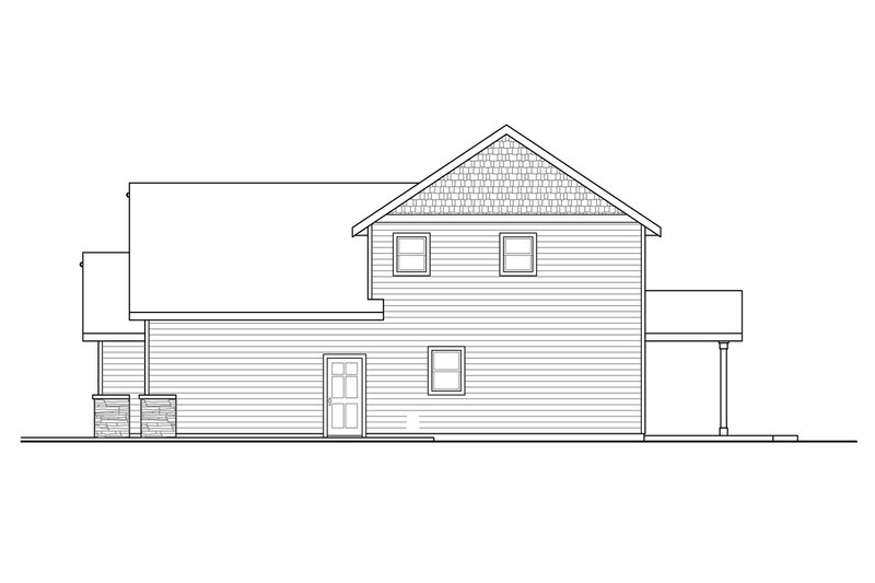 Home Plan - Exterior - Other Elevation 1 for Traditional House Plan #124-1126 - 3 bed, 2.5 bath