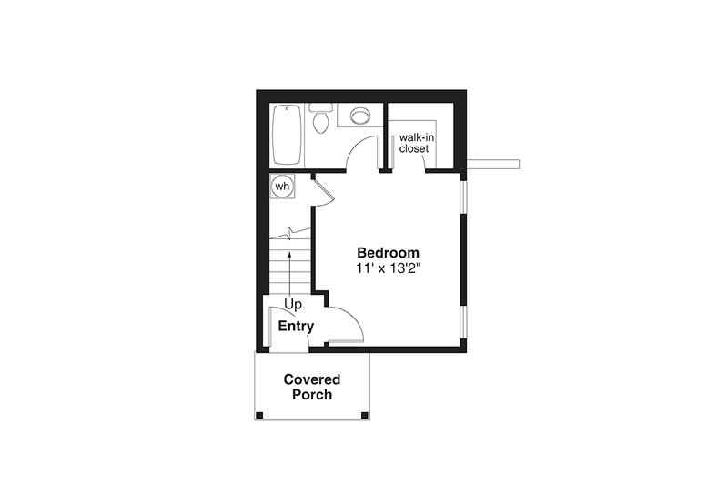 House Design - Floor Plan - Lower Floor for Craftsman House Plan #124-1364 - 1 bed, 1.5 bath