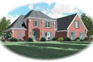 European Exterior - Front Elevation Plan #81-1007