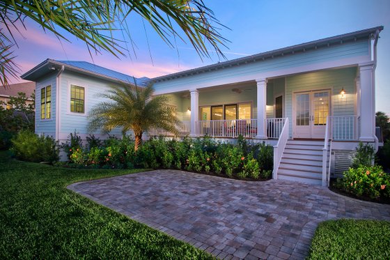 Exterior - Rear Elevation for Cottage House Plan #938-87 - 4 bed, 3 bath