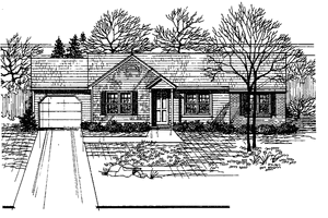 Ranch Exterior - Front Elevation Plan #30-231