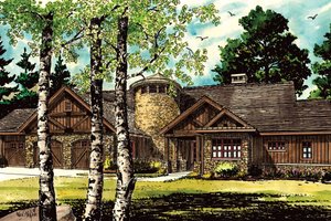Dream House Plan - Exterior - Front Elevation for Ranch House Plan #942-35 - 4 bed, 4.5 bath