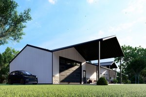 Exterior - Other Elevation 1 for Barndominium House Plan #1107-9 - 4 bed, 3 bath