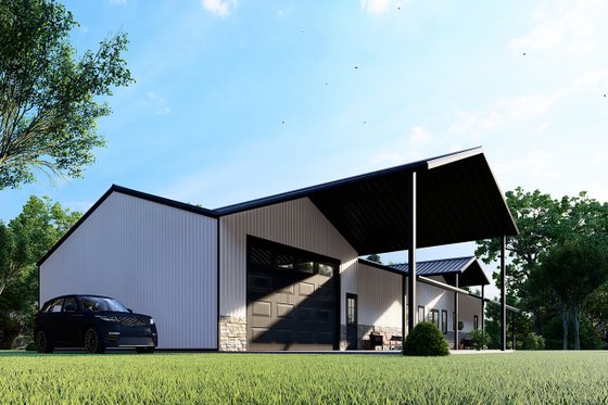 Exterior - Other Elevation 1 for Barndominium House Plan #1107-9 - 4 bed, 3 bath