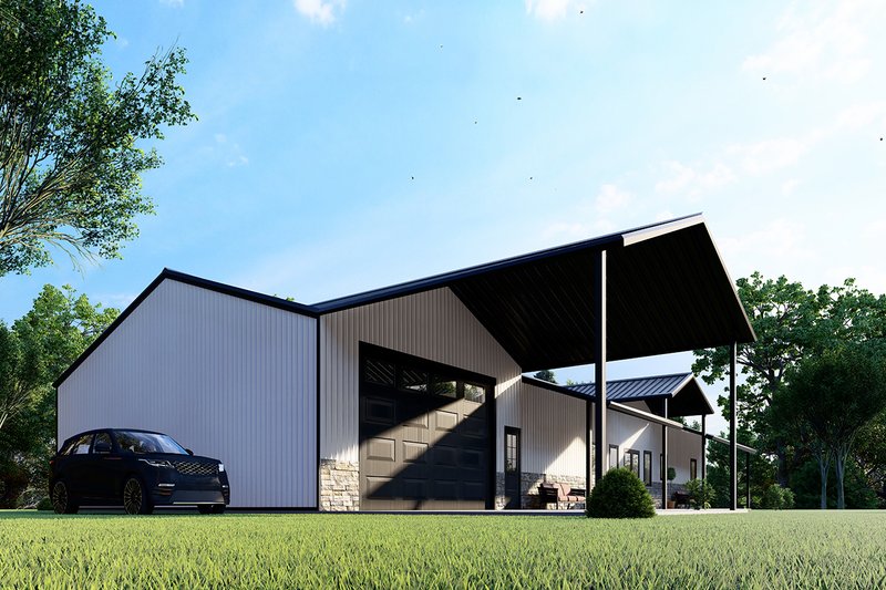 Home Plan - Exterior - Other Elevation 1 for Barndominium House Plan #1107-9 - 4 bed, 3 bath
