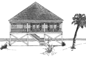Architectural House Design - Country Exterior - Front Elevation Plan #37-237