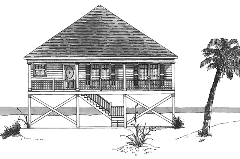 House Blueprint - Country Exterior - Front Elevation Plan #37-237