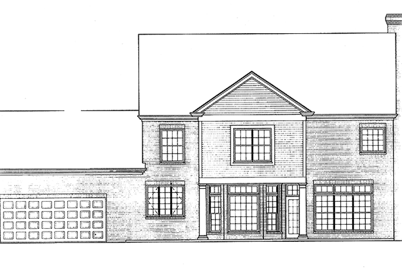 Dream House Plan - Exterior - Rear Elevation for Colonial House Plan #310-1022 - 4 bed, 3.5 bath